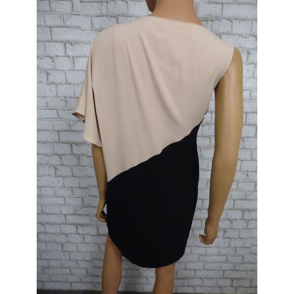 $248 Trina Turk Black Beige Asymmetric Colorblock Keaton Shift Dress 2 NEW T328 - Picture 10 of 12